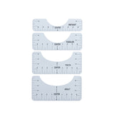 Craft Express Ruler Guides for Apparel Printing - White